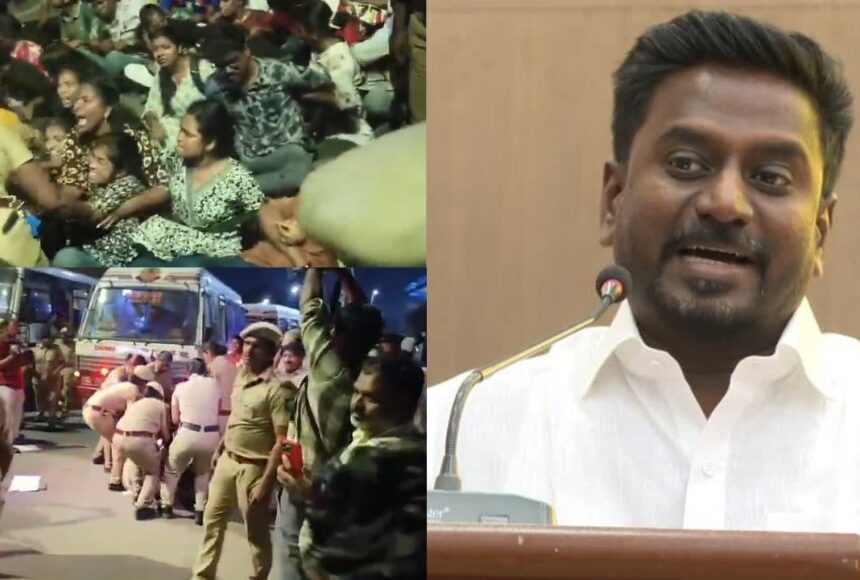 என்னது சாலை போராடுவதற்கான இடமில்லையா?… சர்ச்சையாகும் அமைச்சரின் பேச்சு..!