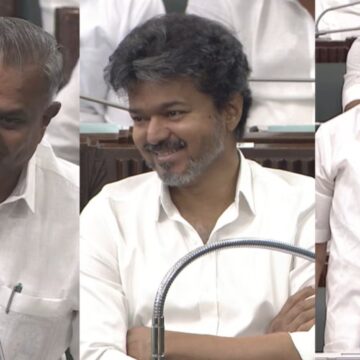 “தினந்தினம் டென்ஷன்ல இருக்கோம்..”: புஸ்ஸி ஆனந்த் –  எம்ஆர்கே இடையே கலகல…!