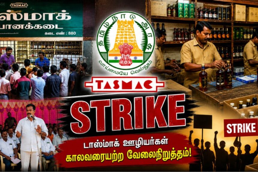 நாளை முதல் டாஸ்மாக் ஊழியர்கள் ஸ்ட்ரைக்.. நாளை முதல் டாஸ்மாக் ஊழியர்கள் ஸ்ட்ரைக்… மதுபிரியர்களின் நிலை என்ன?