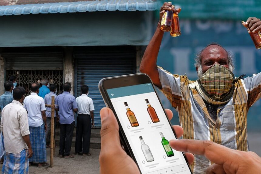 மது பிரியர்களுக்கு குட் நியூஸ்…..இனி சரக்கு வாங்க க்யூ தேவையில்லை!
