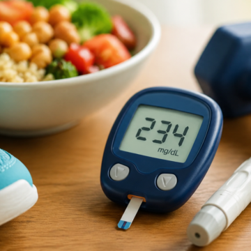 ‘My blood sugar is 234 mg/dL two hours after a meal; I am 40 years old. What should I do?’