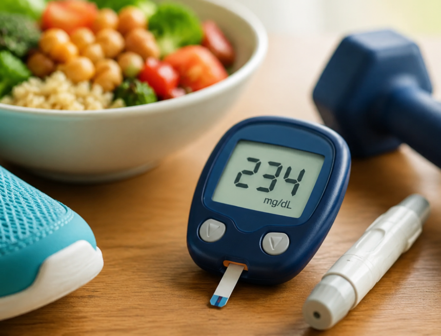 ‘My blood sugar is 234 mg/dL two hours after a meal; I am 40 years old. What should I do?’