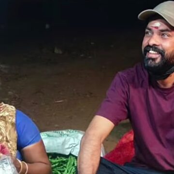 Tamil actor Vimal spotted selling vegetables at a weekly market, see video