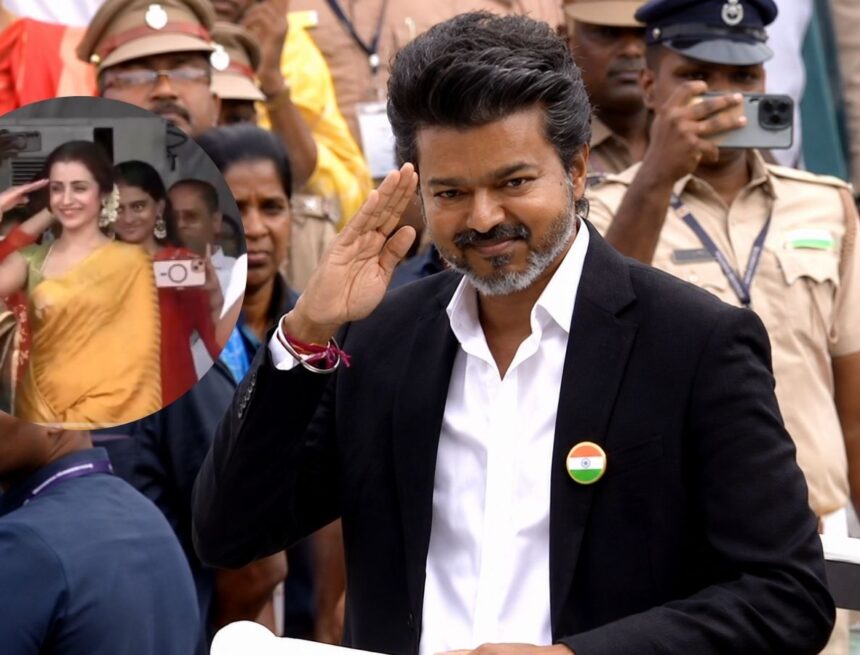 Trisha salutes Vijay at Independence Day event days after Sangeetha withdraws divorce petition Trisha salutes Vijay at Independence Day event days after Sangeetha withdraws divorce petition