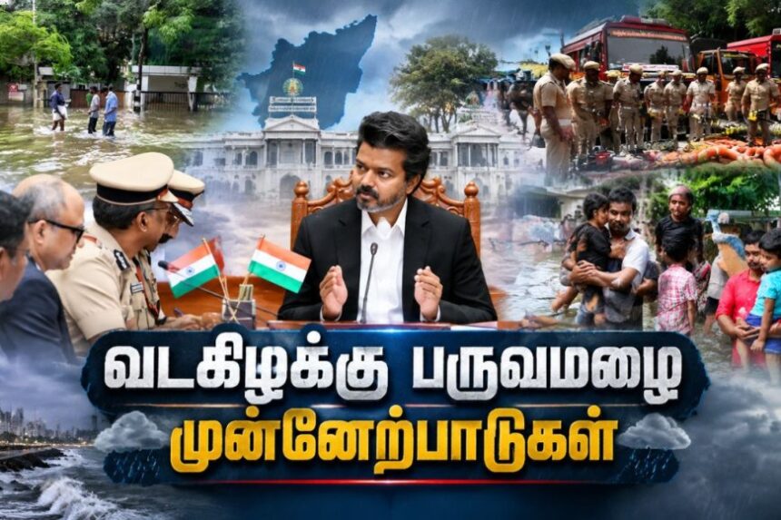 மழை பாதிப்பை தடுக்க என்னென்ன நடவடிக்கைகள்? ACTION MODE-ல் முதலமைச்சர் விஜய் ! மழை பாதிப்பை தடுக்க என்னென்ன நடவடிக்கைகள்? ACTION MODE-ல் முதலமைச்சர் விஜய் !