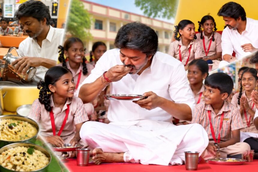 மாணவர்களுடன் உணவருந்திய CM VIJAY… வெளியான காலை உணவு திட்டத்தின் புதிய MENU!