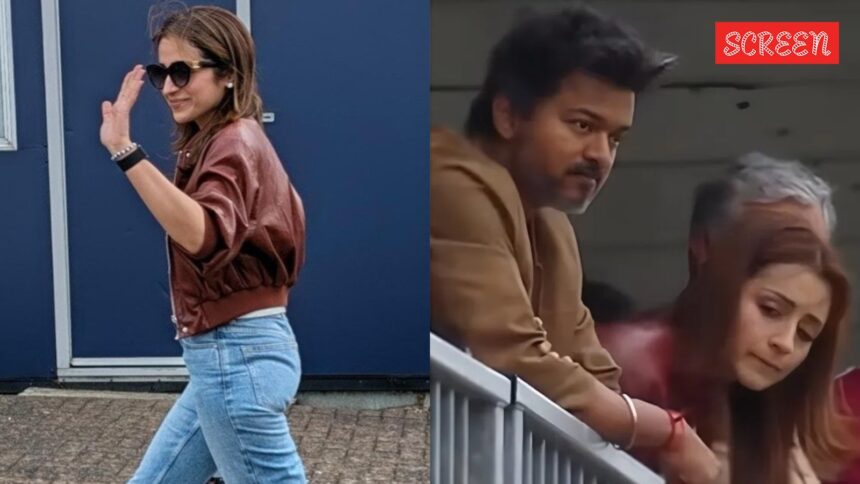 Silverstone surprise: Vijay and Trisha Krishnan watch Ajith race in UK, watch video