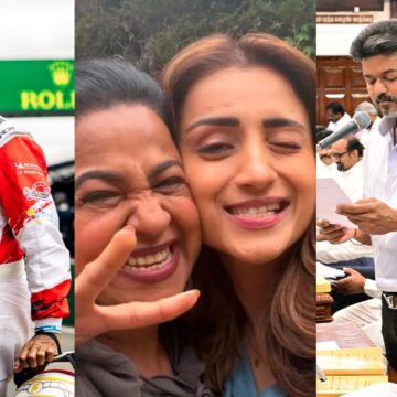 Trisha’s London selfie with Radhika sparks buzz as Vijay flags off Ajith’s Silverstone Race Trisha’s London selfie with Radhika sparks buzz as Vijay flags off Ajith’s Silverstone Race