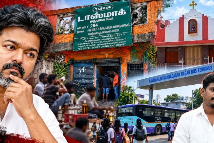 CM தொகுதியை கண்டுகொள்ளாத அமைச்சர் விக்னேஷ்? தேவாலயம் அருகிலேயே இயங்கும் TASMAC !