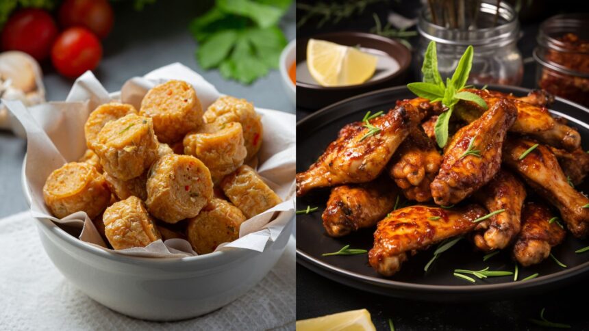 Cooked soya chunks vs cooked chicken breast: Which packs more protein per 100 grams? Cooked soya chunks vs cooked chicken breast: Which packs more protein per 100 grams?