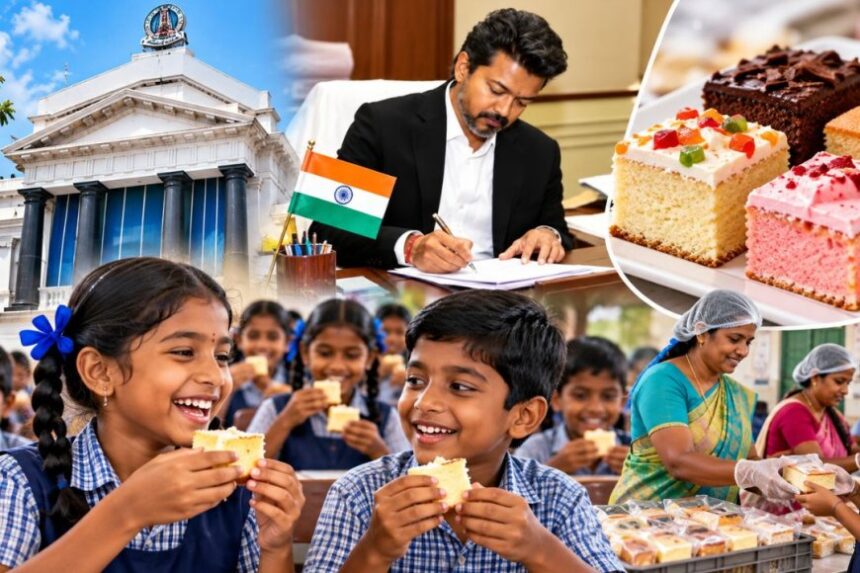 அரசுப் பள்ளி மாணவர்களுக்கு கேக் விருந்து….ரூ.9.27 கோடி ஒதுக்கிய தமிழ்நாடு அரசு!